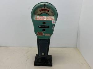 lot 6 image: Vintage Parking Meter on wood stand.