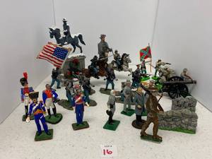 lot 16 image: Group of toy soldiers Unimax, Blue Box & more