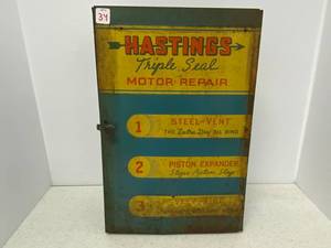 lot 34 image: Vintage HASTINGS Motor Repair Metal Box