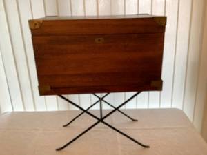 lot 21 image: Wooden Chest with Stand