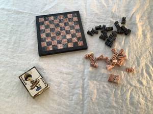 lot 112 image: Small Marble Chess Set
