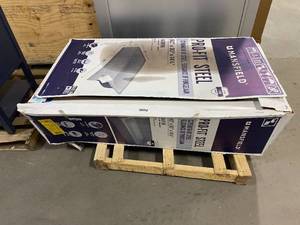 lot 37 image: MANSFIELD Pro-Fit Steel 30-in W x 60-in L White Porcelain Enameled Steel Rectangular Left Drain Alcove Soaking Bathtub
