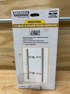 lot 57 image: UNIVERSAL HARDWARE 12-Inch H-Shape Door Handles