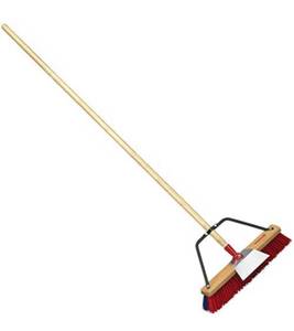 lot 62 image: CORONA Landscape Cleanup Broom 18 Head 3-Bristle Wood Handle