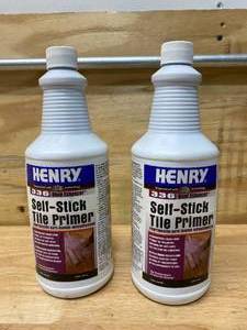 lot 83 image: HENRY Lot of 2- 336 Self-Stick Tile Primer- Bond Enhancer (1 quart each)