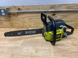 lot 21 image: RYOBI 16 in. 37cc 2-Cycle Gas Chainsaw