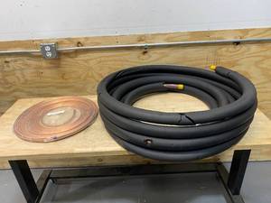 lot 121 image: JMF 1-18 x 50 HVAC Straight End Copper Lineset Line Set