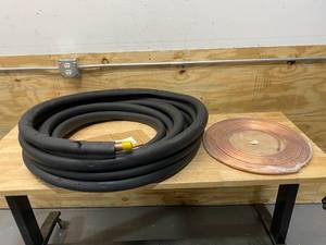 lot 122 image: JMF 1-18 x 50 HVAC Straight End Copper Lineset Line Set