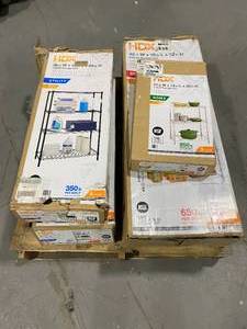 lot 148 image: HDX Lot of 4 Shelving Units (various sizes)