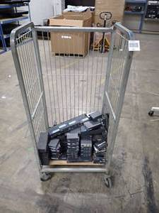 lot 149 image: Extron equipment lot  includes all Extron equipment shown  inspection is suggested for serious bidders  includes a wide variety of Extron Audio Switches (cart not included)(inspection by appt.)