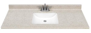 lot 207 image: 49 in. x 22 in. Dune Solid Surface Bathroom Vanity Top, SQ249-DUN3SS.