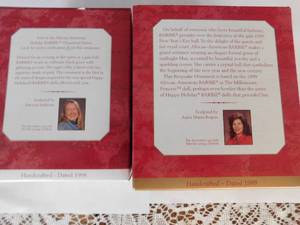1999 & 1997Hallmark African-American Millennium Pricess Barbie Keepsake Ornaments