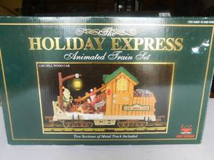 3 holiday Express Animated Trains with Metal Track