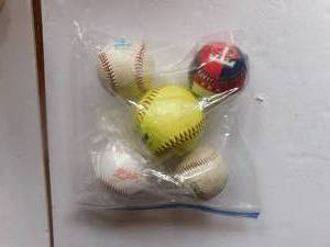 5 Baseballs including 1 Coca-Cola and 1 Twins