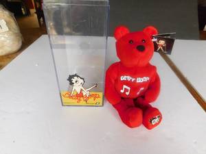 betty Boop Beanie Baby with Case