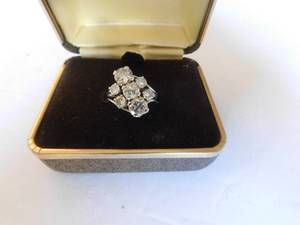 2.39 carat diamond ring with appraisal paperwork from 1984 which shows a value of $8500