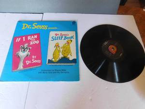 1966 Dr. Seuss Presents If I ran The Zoo & Sleep Book Vinyl Record