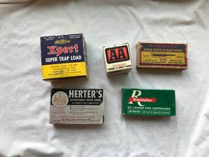 5 Empty Vintage Shell Boxes