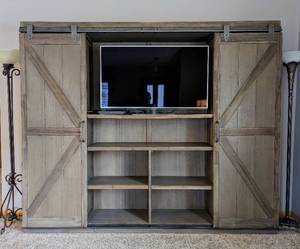 Farmhouse Style Wall Entertainment Cabinet