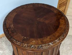 Round Wooden Accent Table