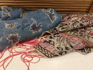 Basket of Beautiful Scarves