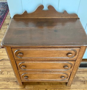 Vintage Commode or Three Drawer Dresser