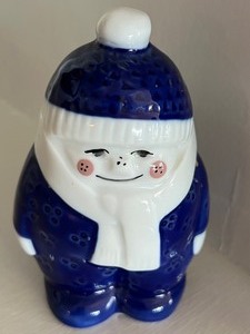 Adorable Porsgrund Snow Boy Figurine