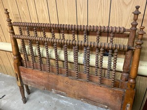 Antique 1860s Spool Turned Victorian Bed Frame
