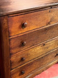 Antique Four Drawer Simple Dresser