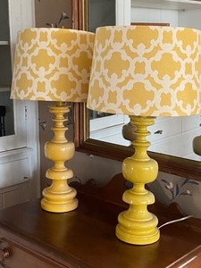 Pair of Yellow Table Lamps