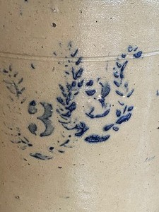 Vintage Three Gallon Double Stamp Crock