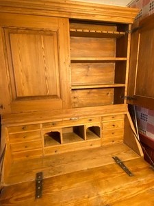 Antique Pine Secretary Desk