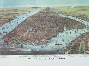 Framed Print of The City of New York (1876)