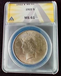 1922 Peace Dollar - MS61
