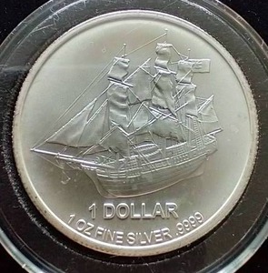 2017 H.M.S. Bounty 1 Oz. Silver Coin