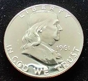 Gem Proof 1961 Franklin Half Dollar