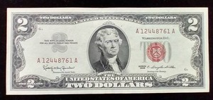 Uncirculated 1963 Red Seal $2 Bill
