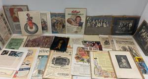 lot 23 image: Group of Misc. Vintage Papers and advertisements