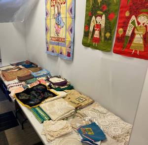 lot 24 image: Huge Group Of Vintage Fabric Items