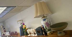 lot 37 image: One large Shelf Full Of Household items.