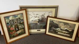 lot 47 image: Three Large Framed Prints