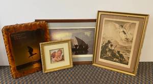 lot 51 image: Four Misc. sized Religious Prints