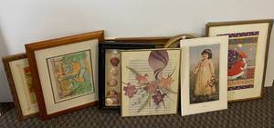 lot 55 image: Ten misc. size framed and unframed prints