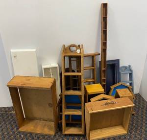 lot 59 image: Group of misc. wooden shelves