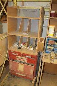 lot 647 image: Kennedy Rolling Tool Chest with Custom Built-in Wood Workstation