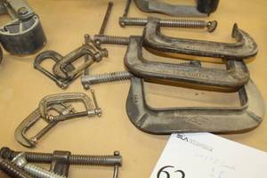 lot 626 image: Lot of (7) 8 (x3), 3-12 (x4) C-Clamps