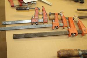 lot 633 image: Lot of (3) 18x6, 10x4, 16x4 Bar Clamps