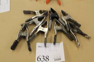 lot 638 image: Lot of (8) 2 Hand Spring Clamps