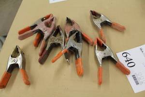 lot 640 image: Lot of (8) 2 Hand Spring Clamps