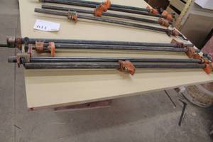 lot 611 image: Lot of (4) 48 (x2), 46 (x2) Pipe Clamps